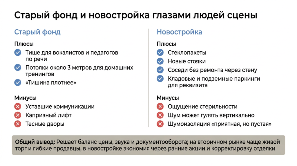 Старый фонд и новостройка